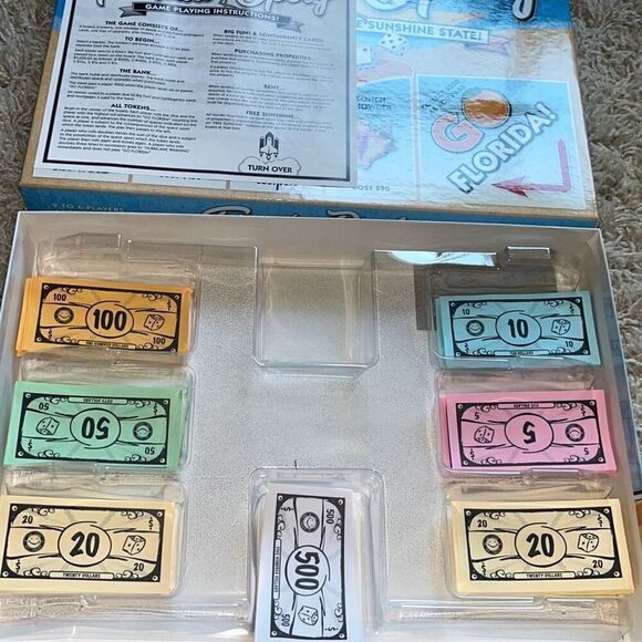 Florida Opoly Board Game Floridaopoly Monopoly Style Game Made In USA Late For T - Picture 10 of 11